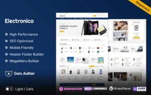 Electronico - Electronics and Mega Shop Multipurpose Elementor Woocommerce Store WooCommerce Theme - Nulled Download - EmpireGPL