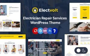 Electvolt - Electrician Repair Services Elementor Wordpress Responsive Theme WordPress Theme - Nulled Download - EmpireGPL