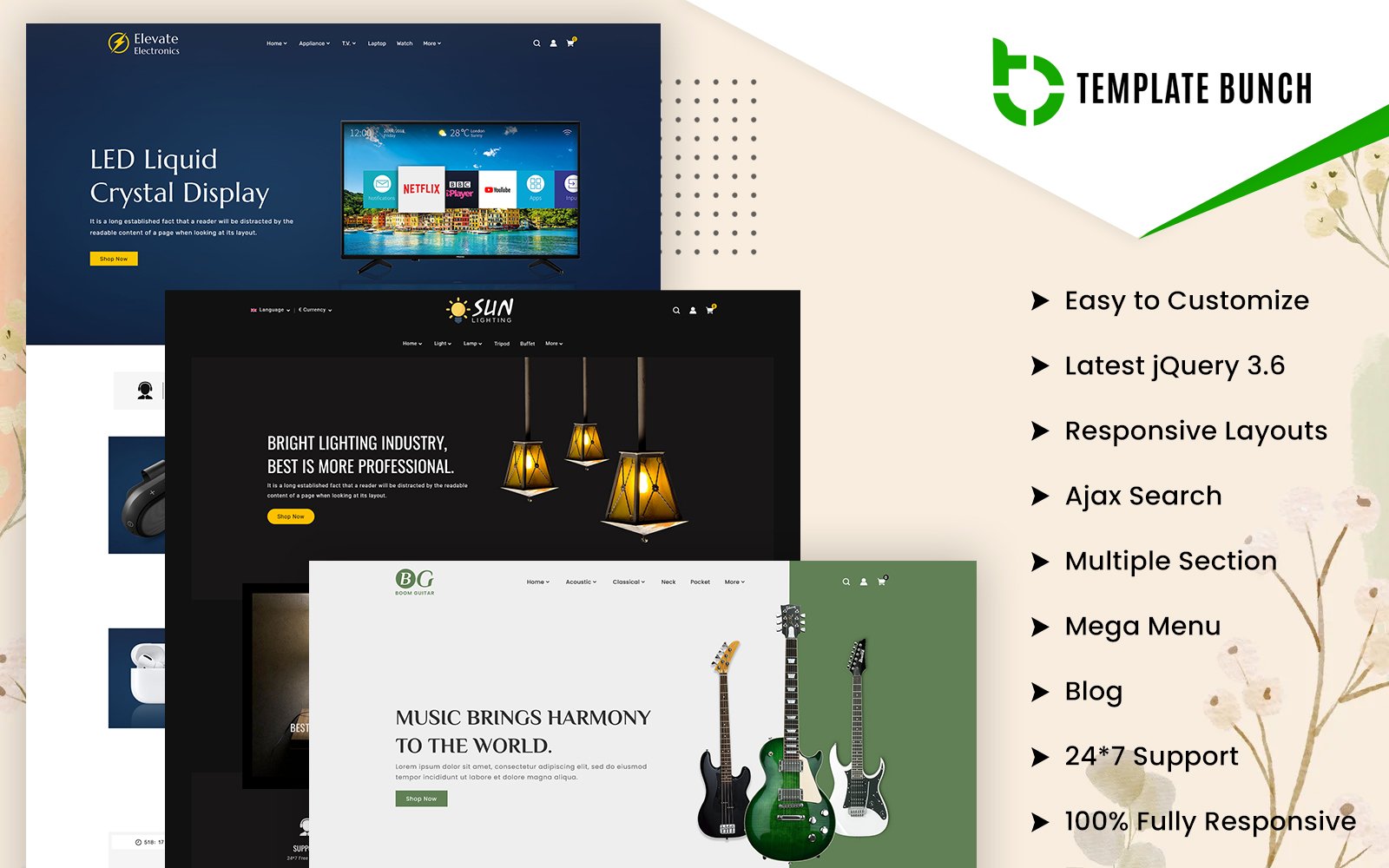 Elevate – Electronics And Lighting With Guitar – Responsive Shopify 2.0 Ecommerce Theme Shopify Theme – Nulled Download – Empiregpl