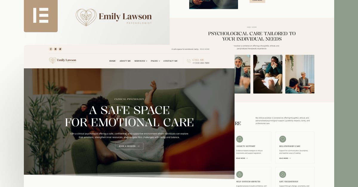 EmilyLawson – Psychologist & Counsellor Elementor Template Kit – Nulled Download – EmpireGPL