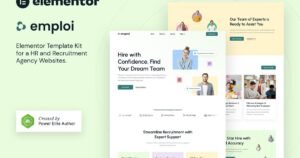Emploi – Human Resources & Recruitment Agency Elementor Template Kit - Nulled Download - EmpireGPL