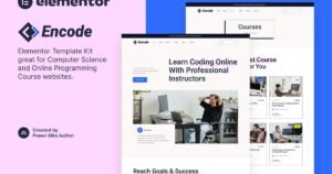 Encode – Online Programming & Computer Science Course Elementor Template Kit - Nulled Download - EmpireGPL
