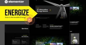 Energize - Solar & Renewable Energy Elementor Template Kit - Nulled Download - EmpireGPL