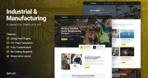 Enginome - Industrial & Manufacturing Elementor Template Kit - Nulled Download - EmpireGPL