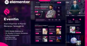 Eventin - Event Organizer & Planner Elementor Template Kit - Nulled Download - EmpireGPL