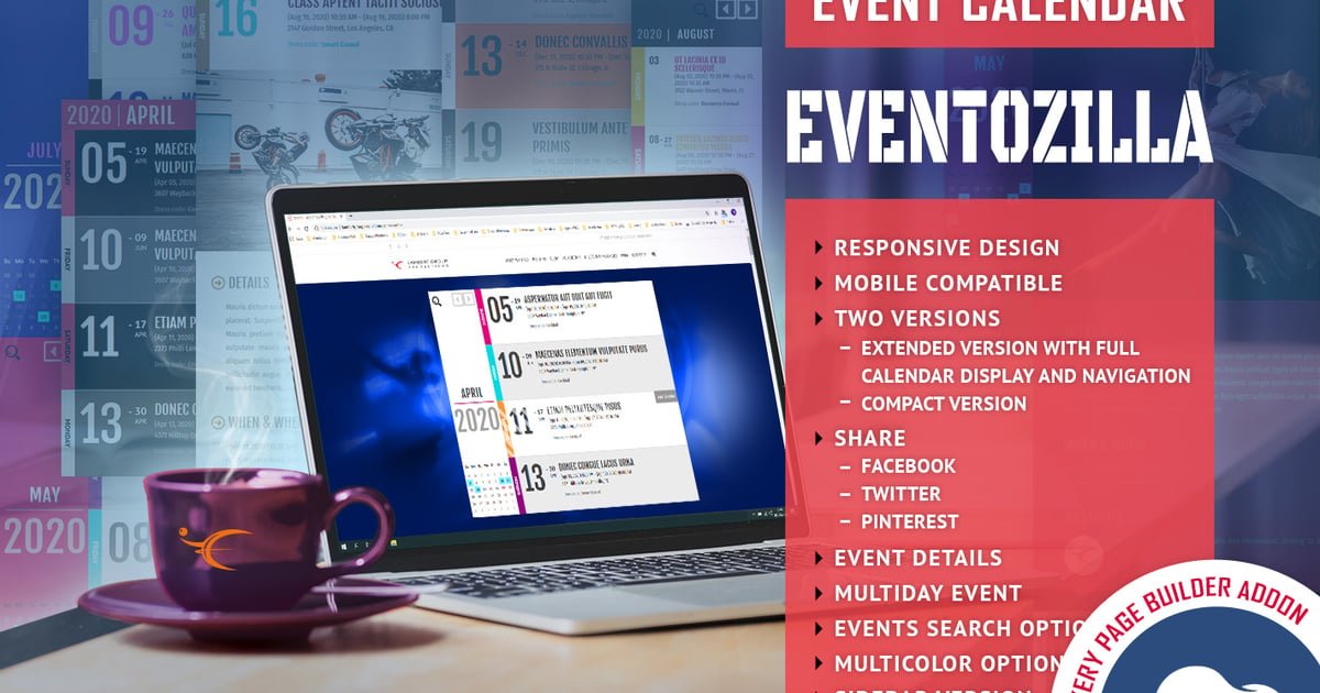 EventoZilla - Event Calendar - Addon For WPBakery - Nulled Download - EmpireGPL
