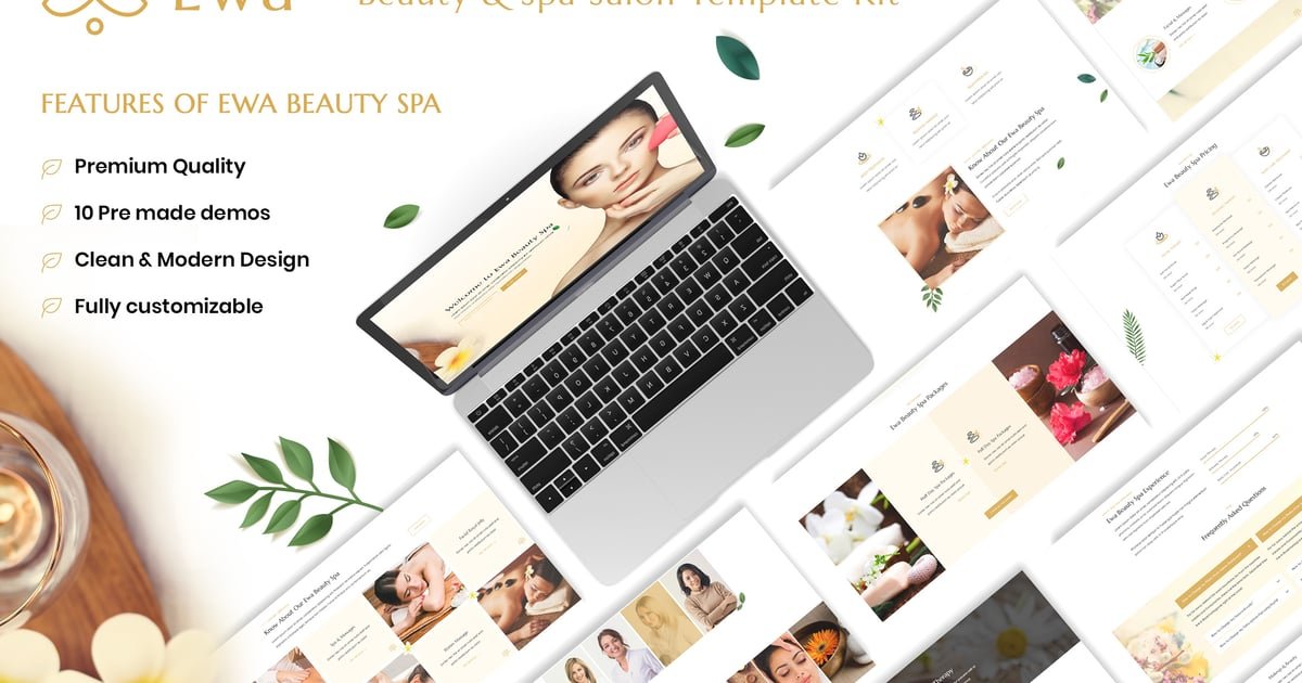 Ewa - Beauty & Spa Salon Elementor Template Kit - Nulled Download - EmpireGPL