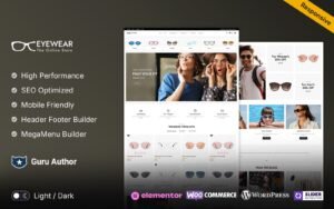 Eyewear - Eye Glasses, Goggles and Sunglass Multipurpose WooCommerce Elementor Theme WooCommerce Theme - Nulled Download - EmpireGPL