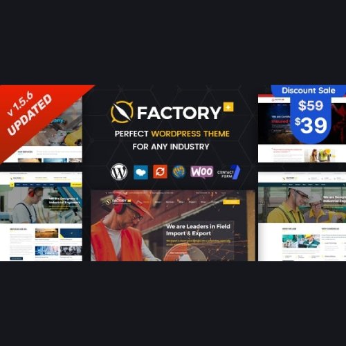 Factory Plus - Industry and Construction WordPress Theme - Nulled Download - EmpireGPL