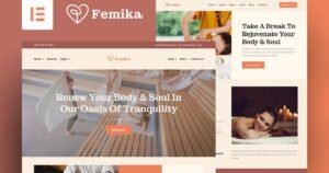 Femika - Spa Center & Wellness Elementor Pro Template Kit - Nulled Download - EmpireGPL