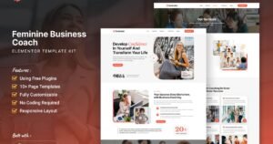 Feminebiz - Feminine Business Coach Elementor Template Kit - Nulled Download - EmpireGPL