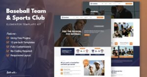 Feverbase - Baseball Team & Sports Club Elementor Template Kit - Nulled Download - EmpireGPL