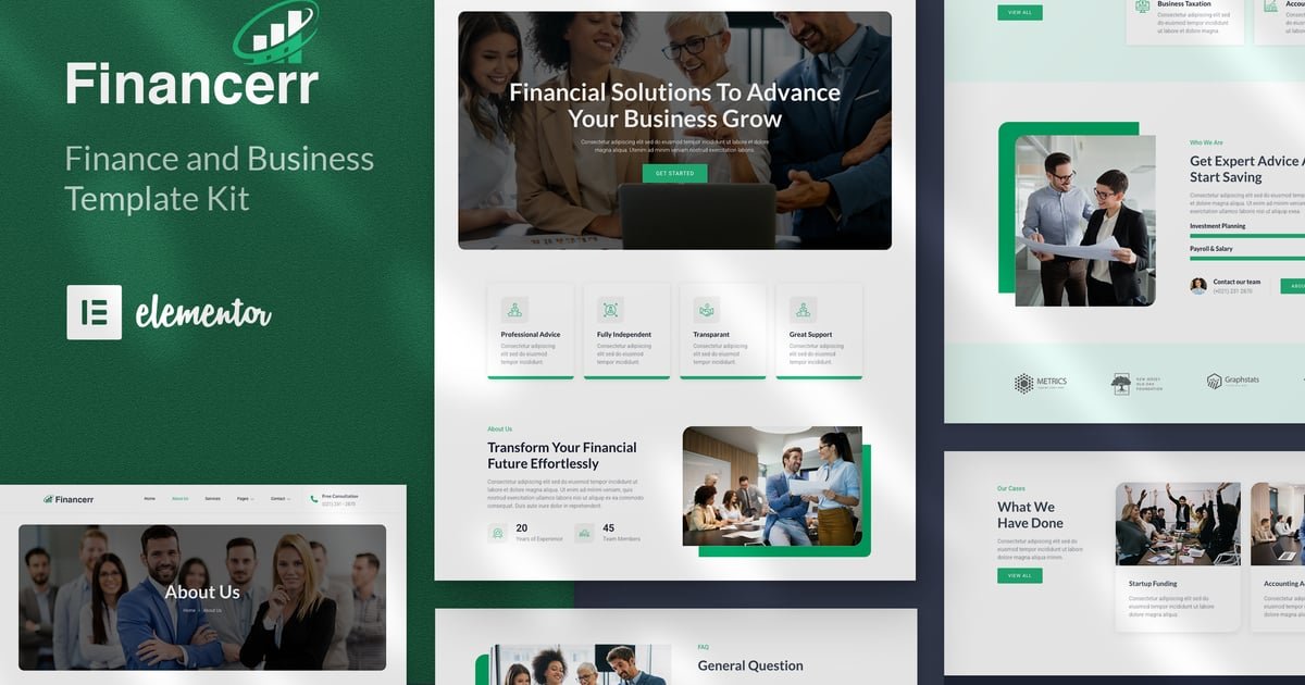 Financerr – Business & Finance Elementor Template Kit – Nulled Download – EmpireGPL
