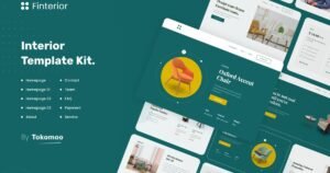 Finterior | Interior Design & Architecture Elementor Template Kit - Nulled Download - EmpireGPL