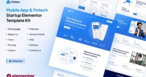 Fintex - Mobile App & Fintech Startup Elementor Template Kit - Nulled Download - EmpireGPL
