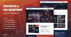 Firetroops - Firefighter & Fire Department Elementor Template Kit - Nulled Download - EmpireGPL