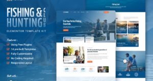 Fishhunt - Fishing & Hunting Club Elementor Template Kit - Nulled Download - EmpireGPL