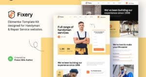 Fixery – Handyman & Repair Services Elementor Template Kit - Nulled Download - EmpireGPL