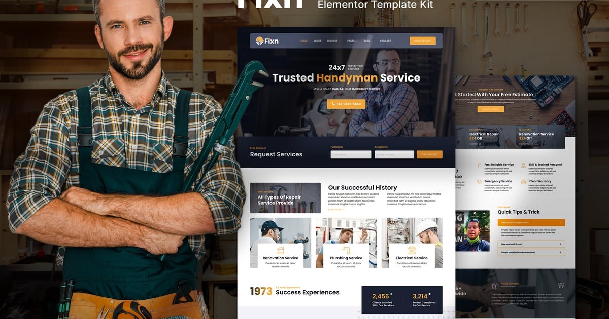Fixn – Handyman & Repair Service Elementor Template Kit – Nulled Download – EmpireGPL Fixn – Handyman & Repair Service Elementor Template Kit – Nulled Download – EmpireGPL