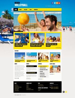 Flat Volleyball WordPress Theme - Nulled Download - EmpireGPL