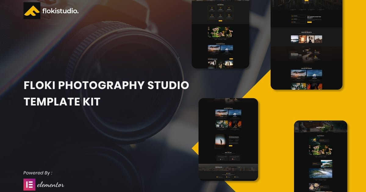 Floki - Photography Studio Elementor Template Kit - Nulled Download - EmpireGPL