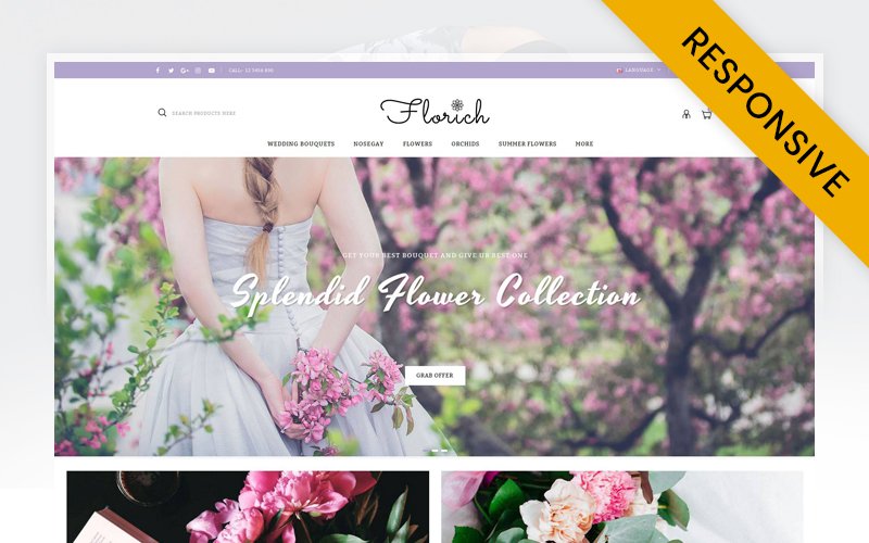 Florich – Wedding Flowers Store OpenCart Responsive Template OpenCart Template – Nulled Download – EmpireGPL