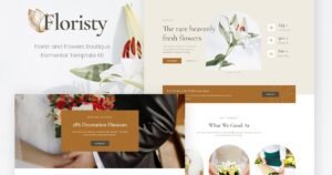 Floristy - Florist & Flower Boutique Elementor Template Kit - Nulled Download - EmpireGPL