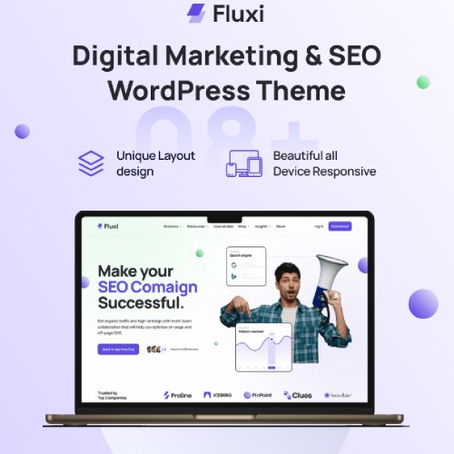 Fluxi – SEO & Digital Marketing Agency WordPress Theme – Nulled Download – EmpireGPL