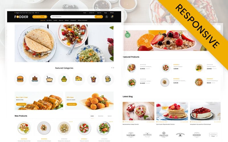 Fodder Restaurant Store OpenCart Responsive Template OpenCart Template - Nulled Download - EmpireGPL