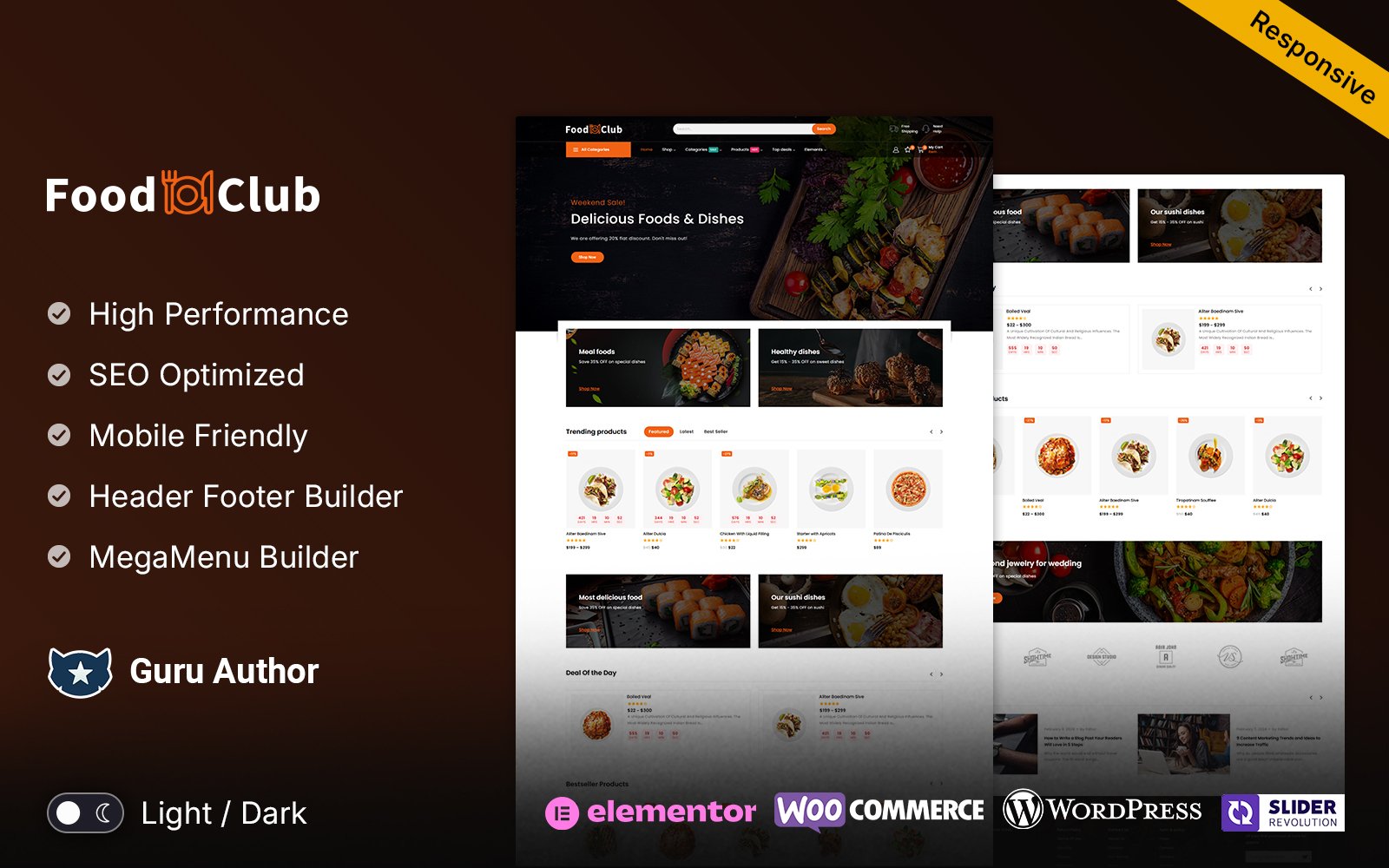 Foodclub – Food and Restaurant Multipurpose Responsive WooCommerce Store WooCommerce Theme – Nulled Download – EmpireGPL