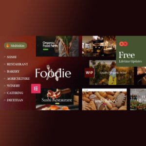 Foodie - Food & Wine Elementor Multiskin WordPress Theme - Nulled Download - EmpireGPL