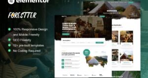 Forestter - Camping & Adventure Elementor Template Kit - Nulled Download - EmpireGPL