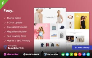 Foxy - Minimal Fashion Store PrestaShop Responsive Theme PrestaShop Theme - Nulled Download - EmpireGPL