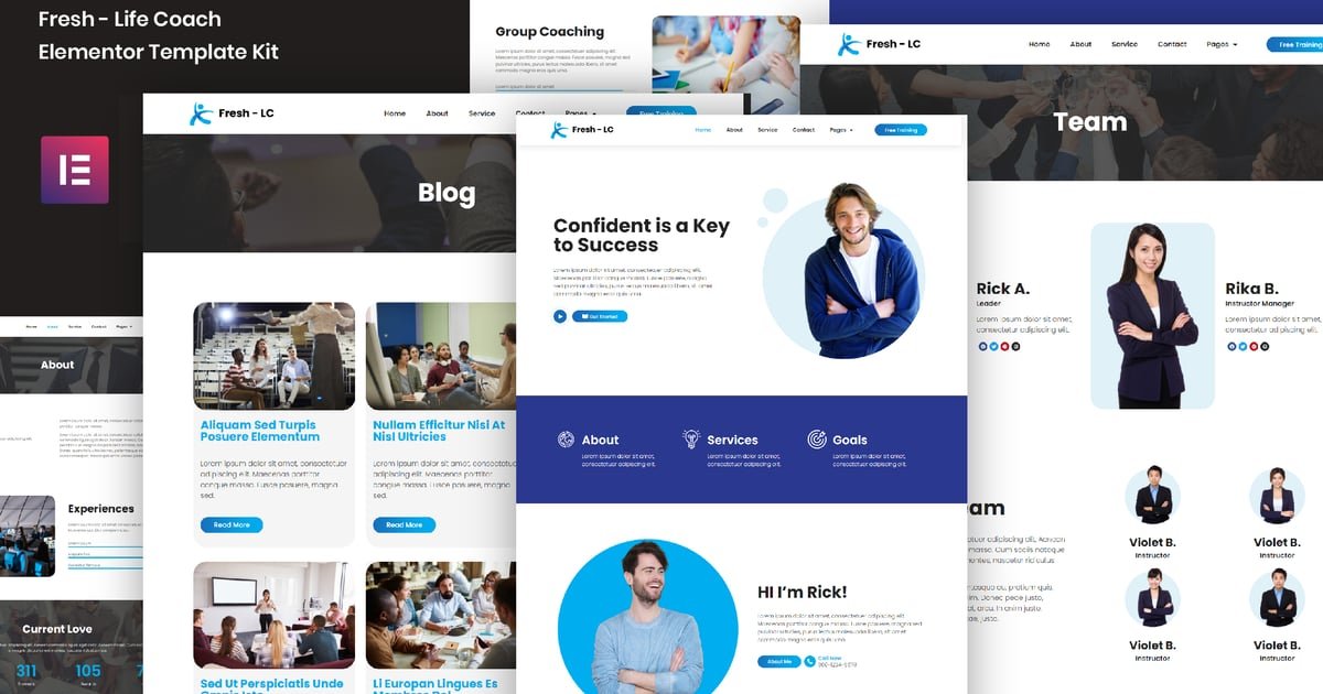 Fresh - Life Coach Elementor Template Kit - Nulled Download - EmpireGPL