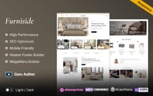 Furniside - Furniture and Interior Premium WooCommerce Elementor Responsive Theme WooCommerce Theme - Nulled Download - EmpireGPL