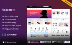 Gadget - Electronics, Gadgets and Computers Multipurpose WooCommerce Responsive Elementor Theme WooCommerce Theme - Nulled Download - EmpireGPL