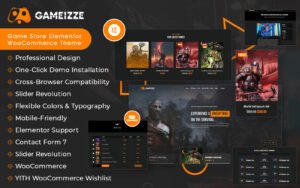 Gameizze - Game Store Elementor Woocommerce Theme WooCommerce Theme - Nulled Download - EmpireGPL