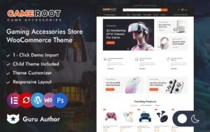 Gameroot - Gaming Accessories Store Elementor WooCommerce Responsive Theme WooCommerce Theme - Nulled Download - EmpireGPL
