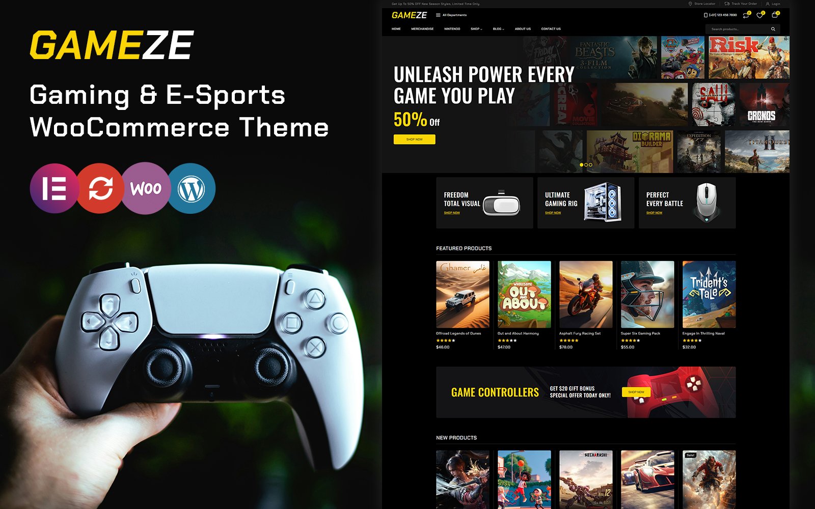 Gameze – Gaming and eSports Store WooCommerce Theme – Nulled Download – EmpireGPL