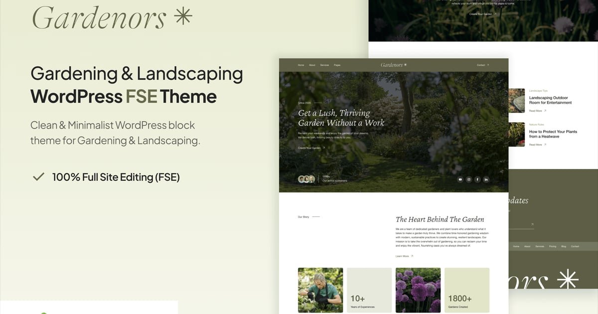 Gardenors – Gardening Landscaping WordPress Theme - Nulled Download - EmpireGPL
