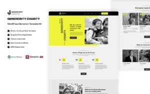 Generosity – Charity and Nonprofit WordPress Elementor Template Kit Elementor Kit - Nulled Download - EmpireGPL