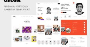 Geosm - Personal Portfolio Elementor Template Kits - Nulled Download - EmpireGPL