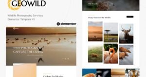 Geowild - Wildlife Photography Services Elementor Template Kit - Nulled Download - EmpireGPL