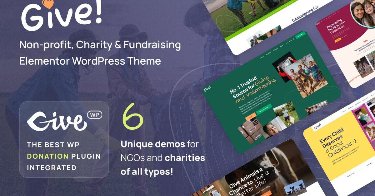 Give - NGO & Charity WordPress Theme - Nulled Download - EmpireGPL