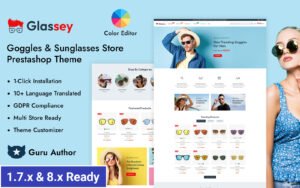 Glassey - Eye Glasses and Goggles Store Prestashop Responsive Theme PrestaShop Theme - Nulled Download - EmpireGPL