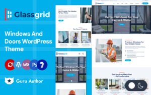Glassgrid - Windows, Glasses and Doors Services Elementor Wordpress Responsive Theme WordPress Theme - Nulled Download - EmpireGPL