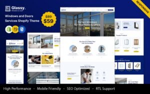 Glassy - Windows and Doors Services Shopify Responsive Theme Shopify Theme - Nulled Download - EmpireGPL