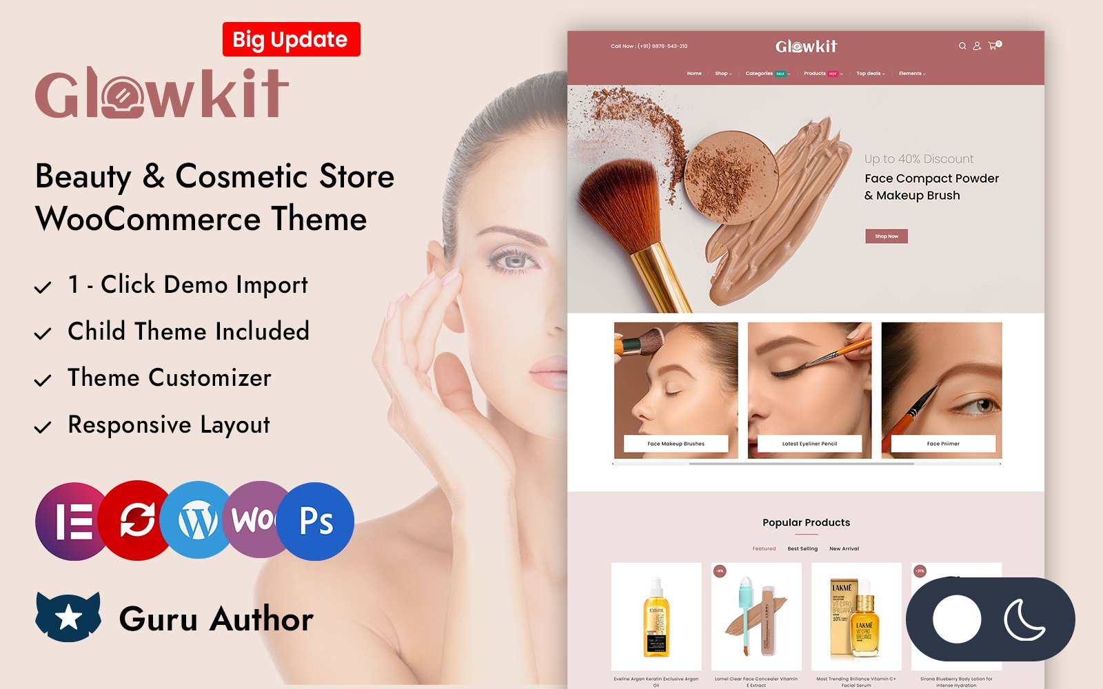 Glowkit - Beauty and Cosmetic Store Elementor WooCommerce Responsive Theme WooCommerce Theme - Nulled Download - EmpireGPL