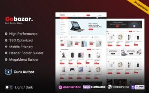 Gobazar – Electronics Marketplace Elementor WooCommerce Store WooCommerce Theme - Nulled Download - EmpireGPL