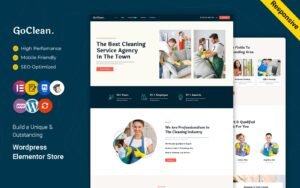 GoClean - Cleaning Dry Wash Laundry Services Multipurpose Responsive WordPress Theme - Nulled Download - EmpireGPL
